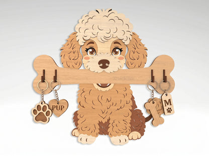 Dog Breed Key Holder SVG Bundle for Glowforge and LightBurn