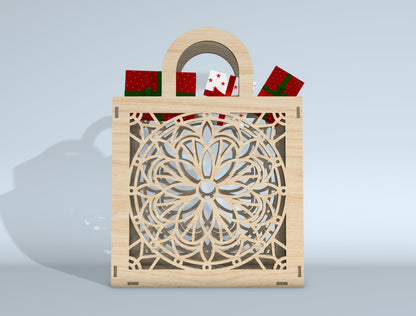 Gift Bag SVG Bundle for Glowforge xTool Laser Cut Gift Box File