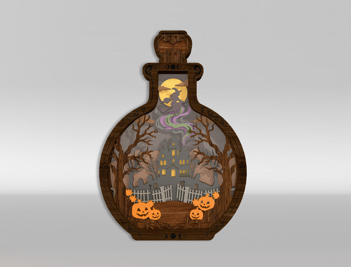 Halloween Haunted House Multilayer SVG Bundle 12 Designs for xTool Glowforge LightBurn