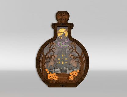 Halloween Haunted House Multilayer SVG Bundle 12 Designs for xTool Glowforge LightBurn