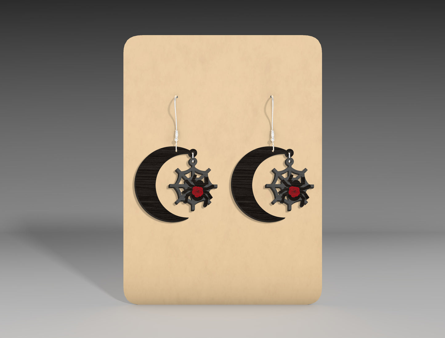 Halloween Moon Earrings SVG Bundle 12 Designs for Glowforge LightBurn xTool