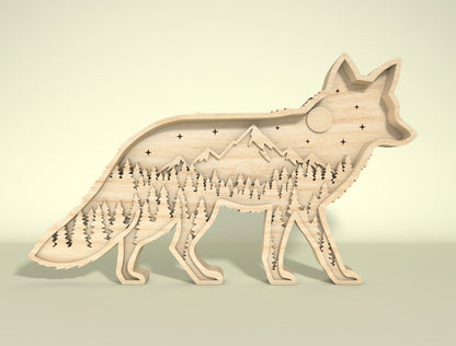 Multilayer Forest Animal SVG Bundle for LightBurn and Glowforge