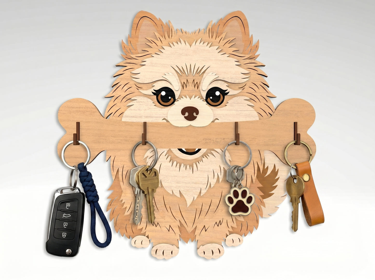 Dog Breed Key Holder SVG Bundle for Glowforge and LightBurn