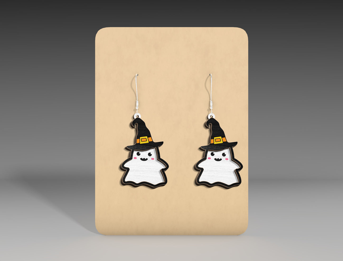 Cute Halloween Ghost Earrings SVG Bundle 17 Designs for Glowforge xTool LightBurn