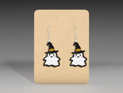 Cute Halloween Ghost Earrings SVG Bundle 17 Designs for Glowforge xTool LightBurn