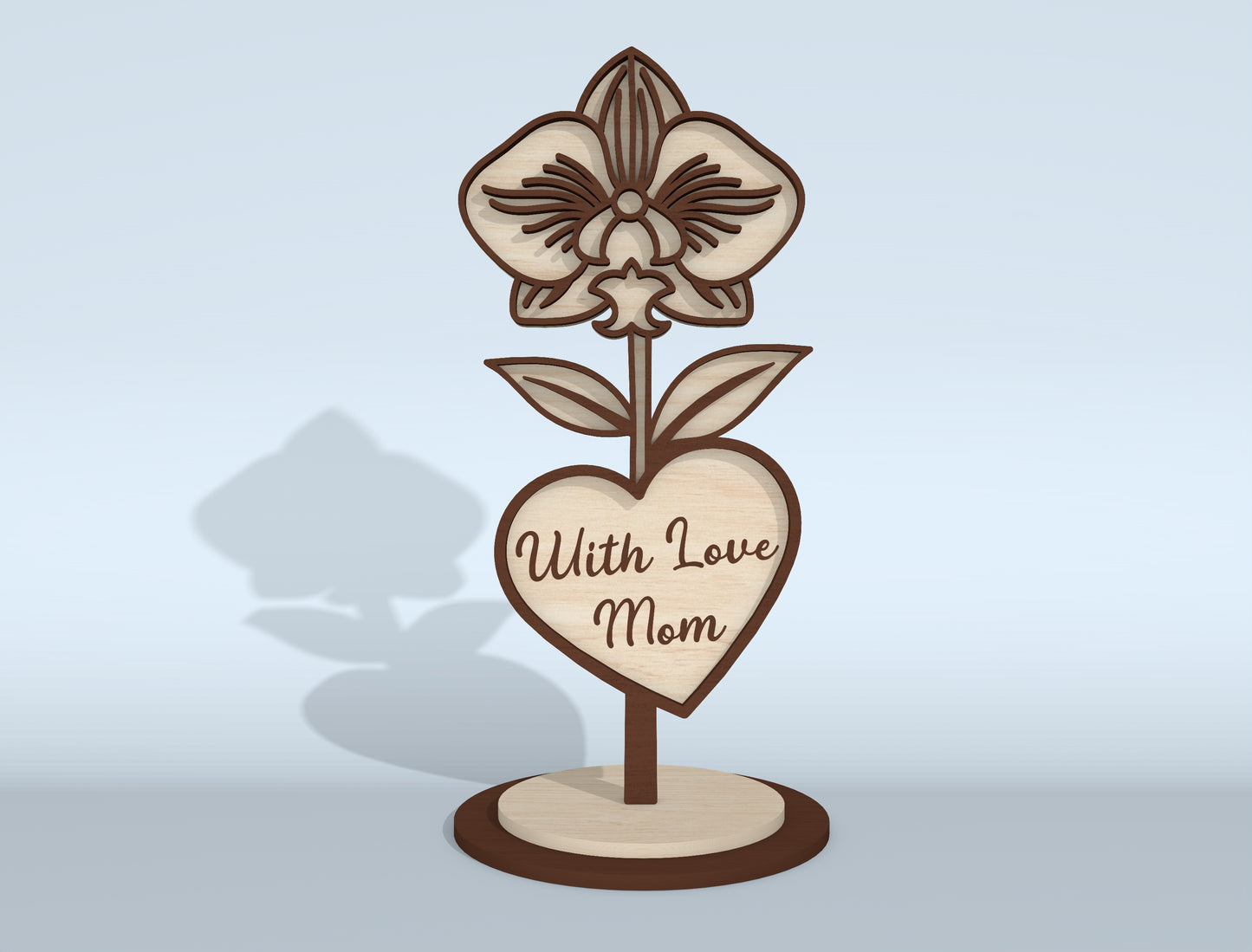 Mother's Day Flower Heart Sign SVG Bundle 16 Designs for LightBurn