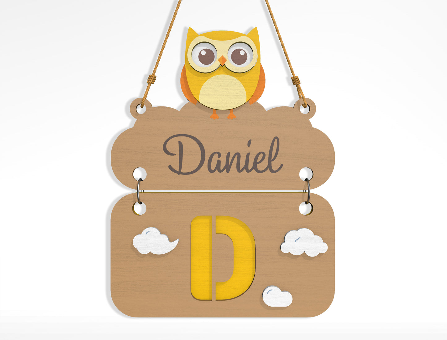 Alphabet Name Sign SVG Bundle File for Glowforge and xTool