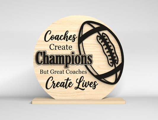 Thank You Coach Sign SVG Bundle for Glowforge and LightBurn