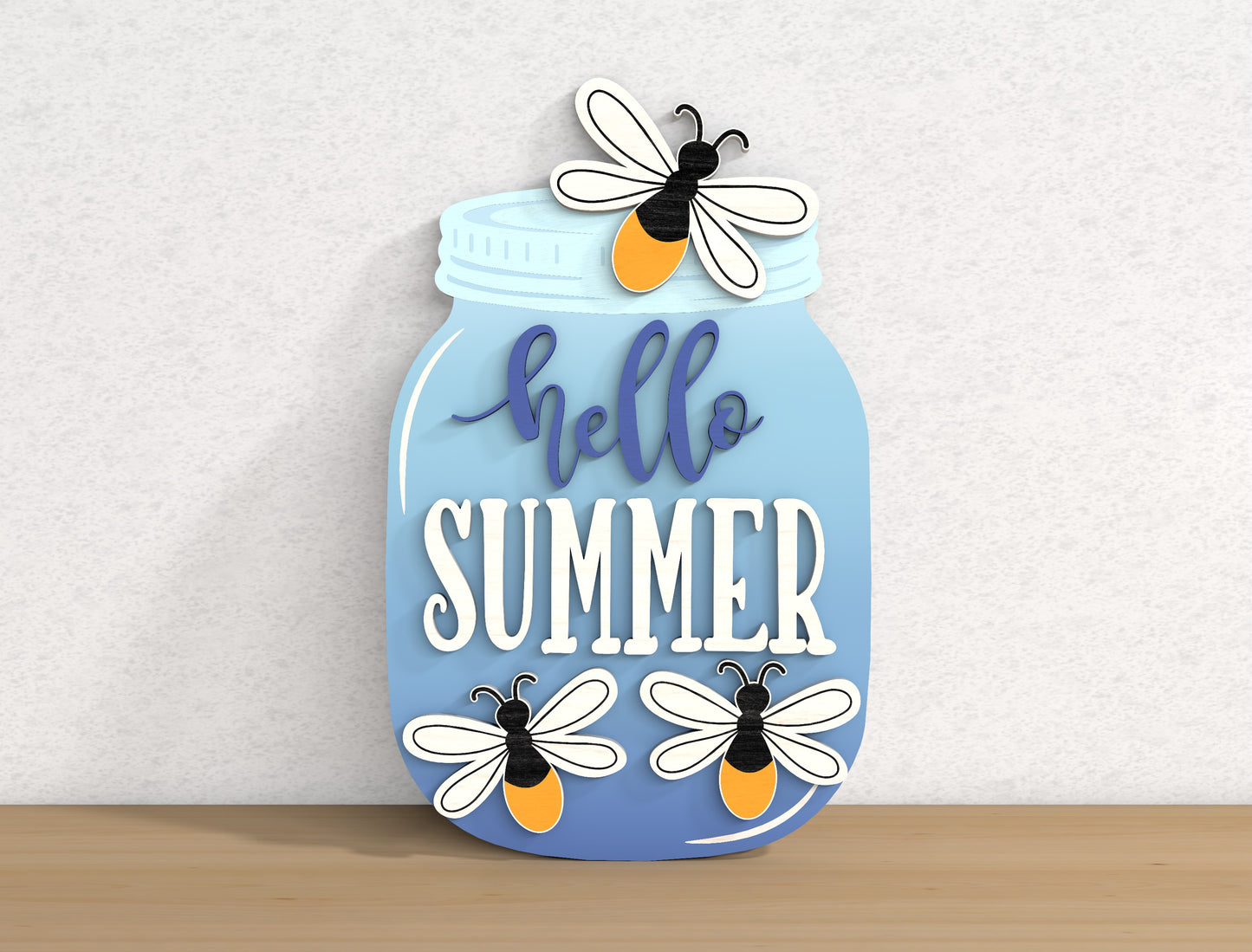 Mason Jar Hello Summer SVG Bundle with 13 Seasonal Door Hangers