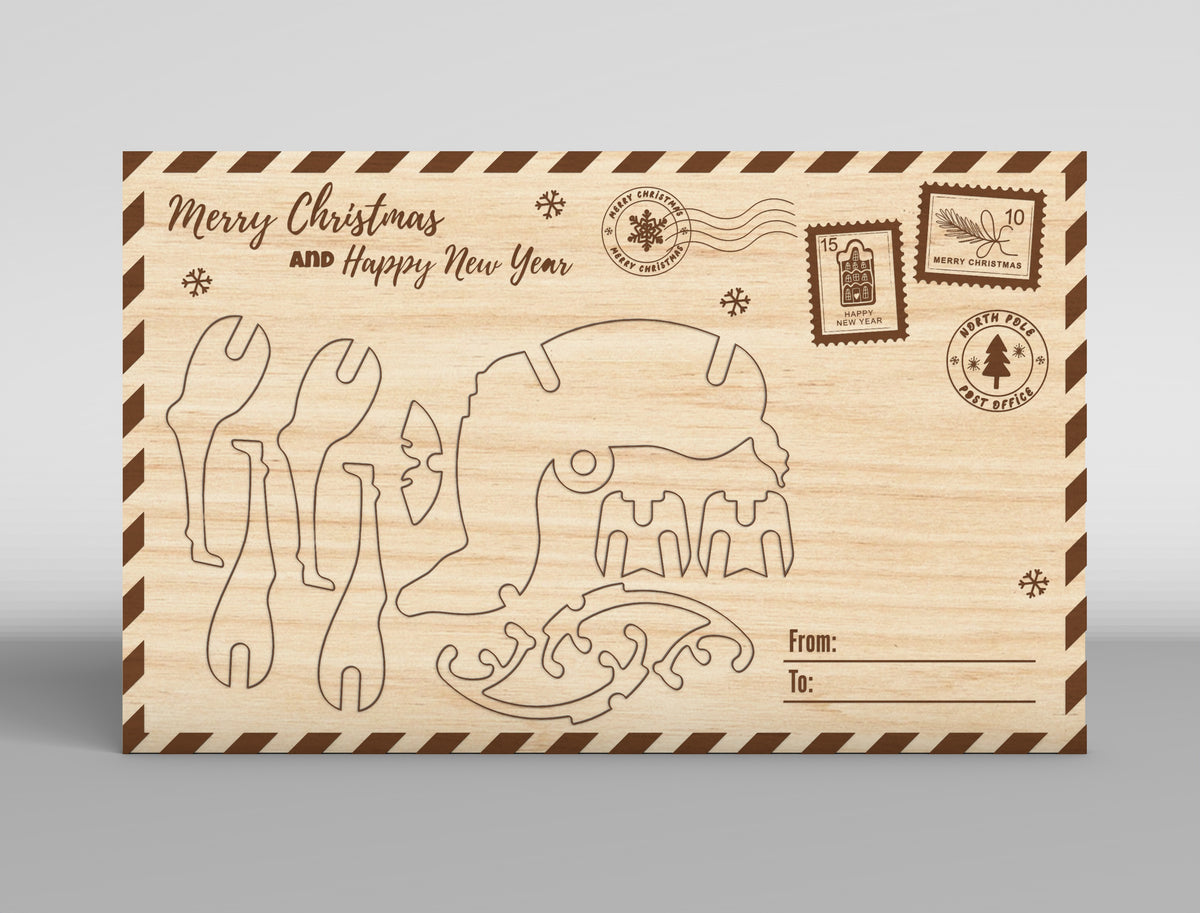 Christmas Gift Card Holder SVG Bundle 16 Laser Cut Designs