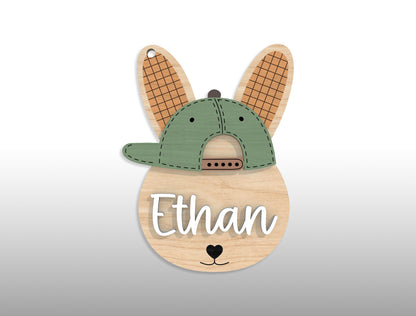 Personalized Easter Bunny Name Tag SVG 18 Designs for Glowforge and xTool