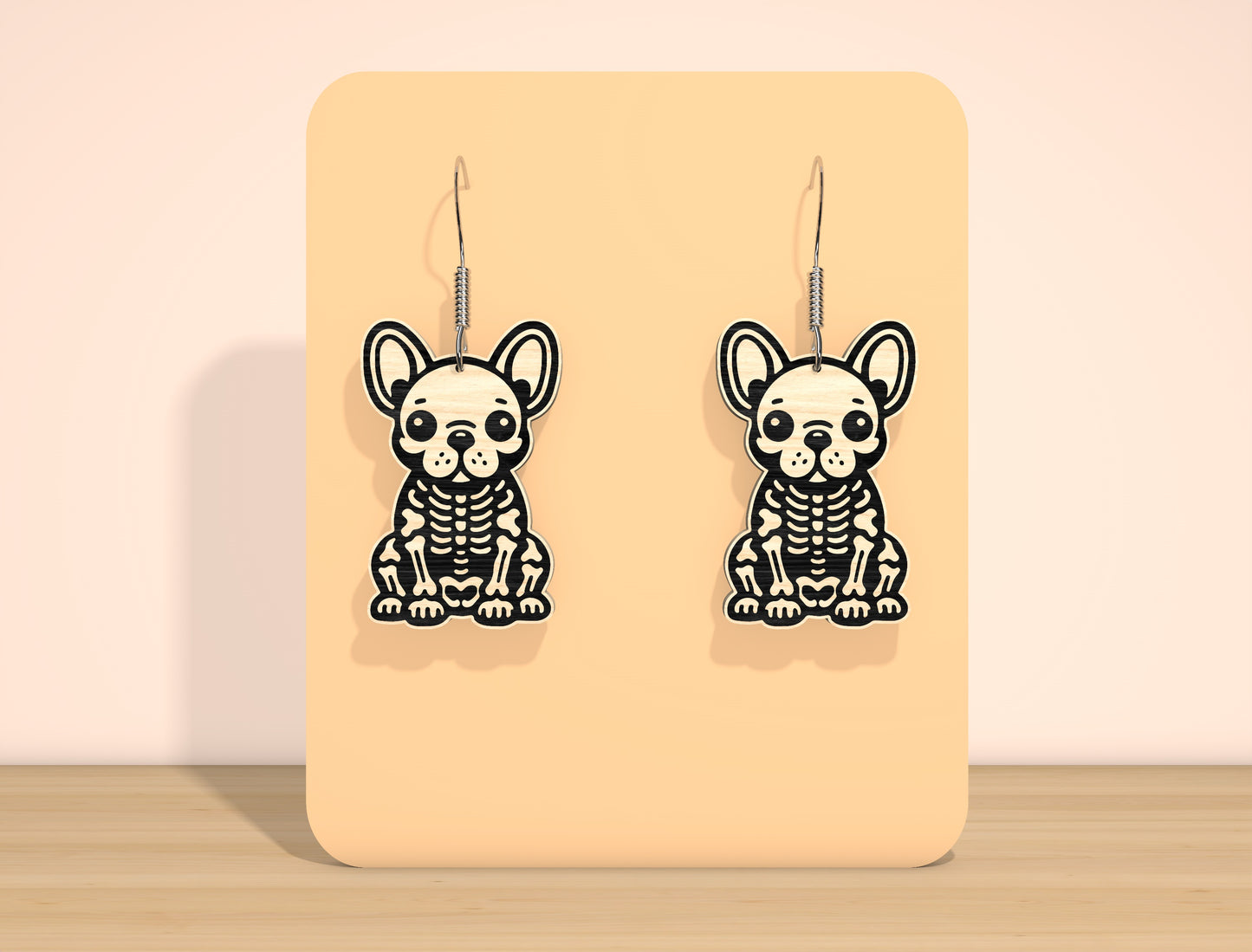 Skeleton Dog Earrings SVG Bundle for Glowforge xTool LightBurn