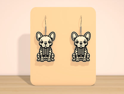 Skeleton Dog Earrings SVG Bundle for Glowforge xTool LightBurn