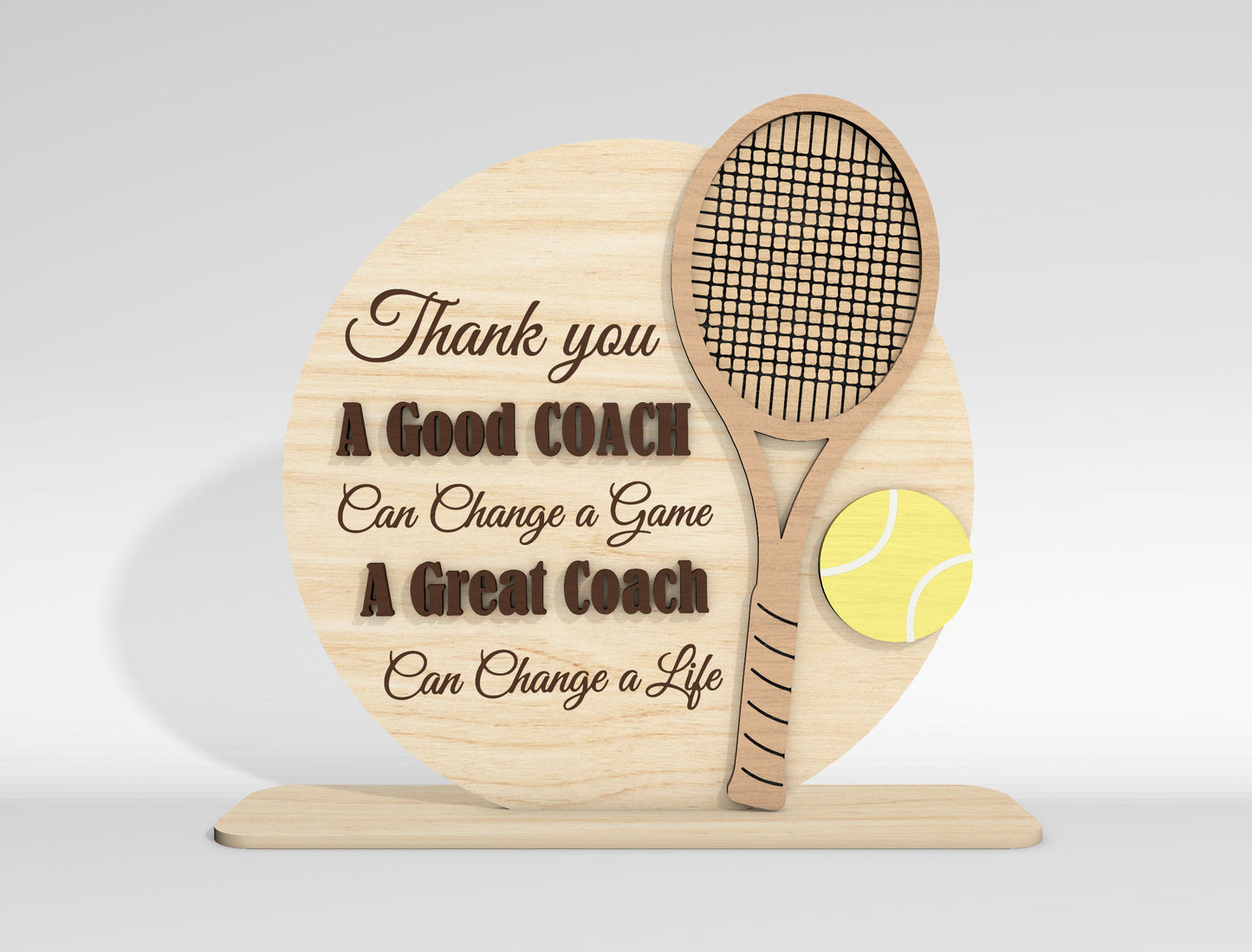 Thank You Coach Sign SVG Bundle for Glowforge and LightBurn