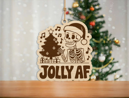 Funny Skeleton Christmas Ornament SVG Bundle Laser Cut Desig 14