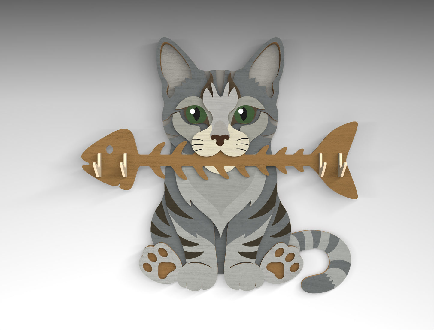 Cat Breed Key Holder SVG Bundle for Glowforge and LightBurn