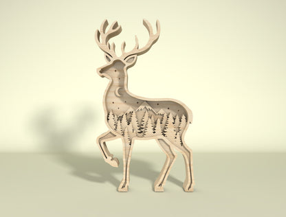 Multilayer Forest Animal SVG Bundle for LightBurn and Glowforge