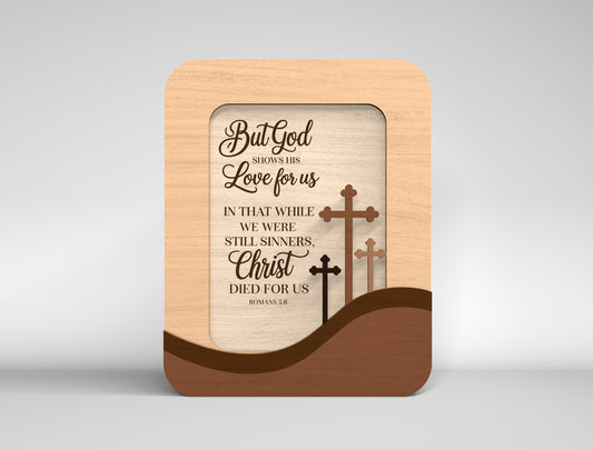 Bible Verse Cross Frames SVG 13 Layered Desk Decor for LightBurn and Glowforge