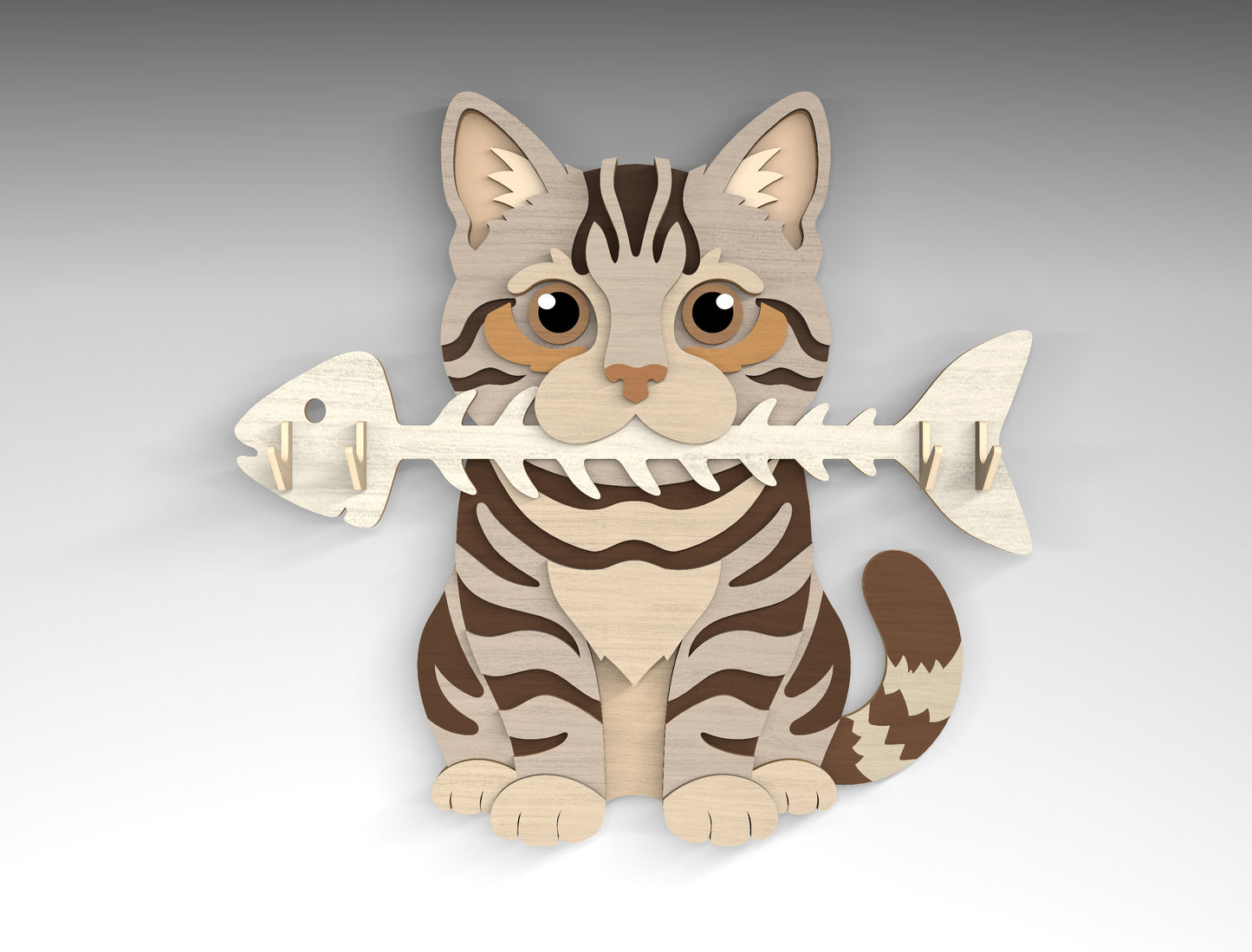 Cat Breed Key Holder SVG Bundle for Glowforge and LightBurn