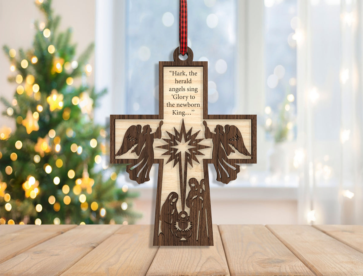 Christian Nativity Ornament SVG Bundle Christmas Laser Cut Files