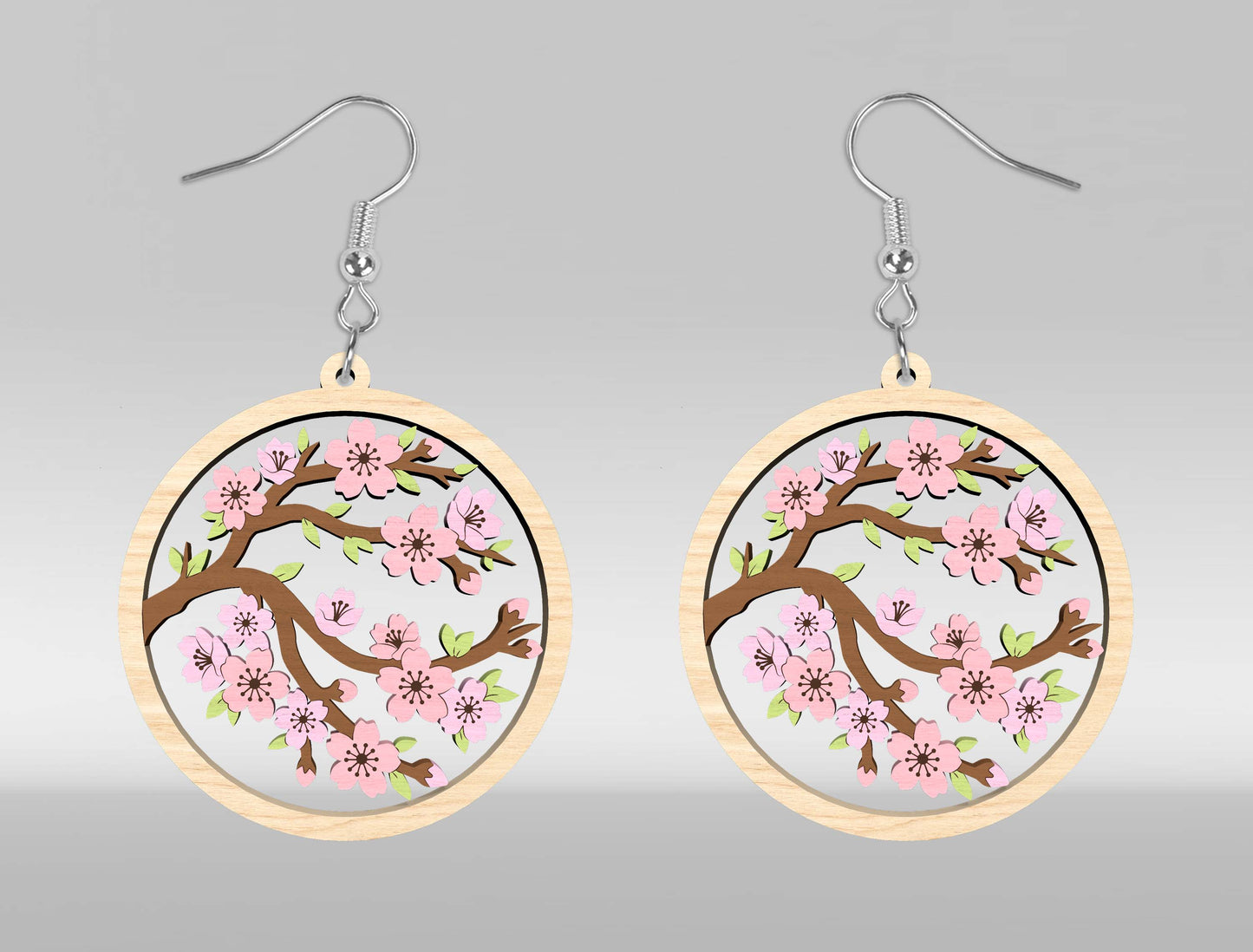 Floral Earring SVG Bundle Laser Cut File for xTool and Glowforge