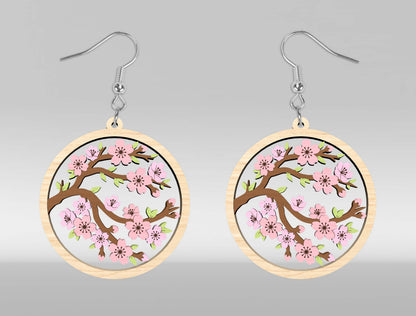 Floral Earring SVG Bundle Laser Cut File for xTool and Glowforge
