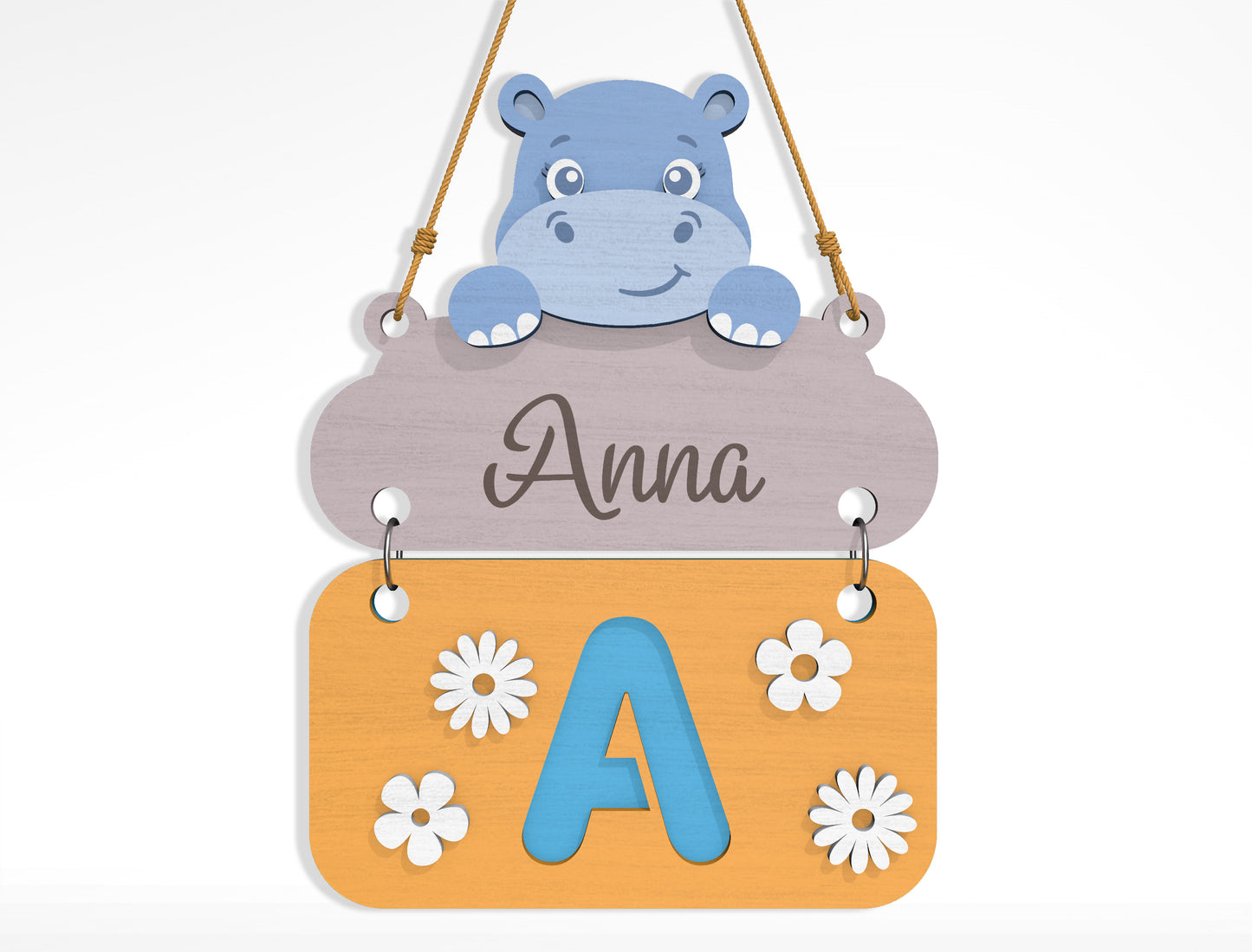 Alphabet Name Sign SVG Bundle File for Glowforge and xTool