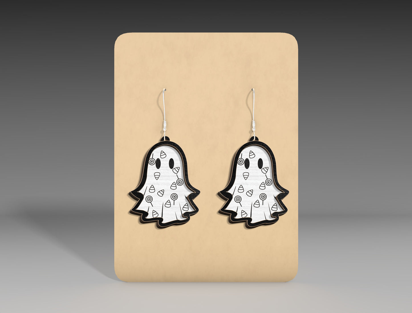 Cute Halloween Ghost Earrings SVG Bundle 17 Designs for Glowforge xTool LightBurn