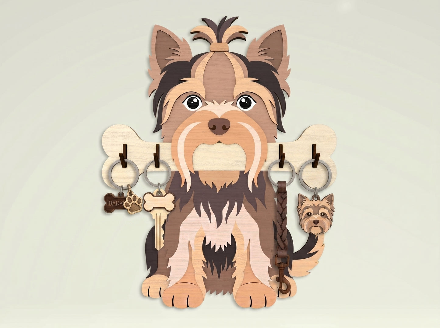 Personalized Dog Key Holder SVG Bundle for Glowforge and LightBurn