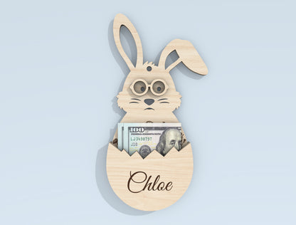 Personalized Easter Bunny Money Holder SVG Bundle for Glowforge