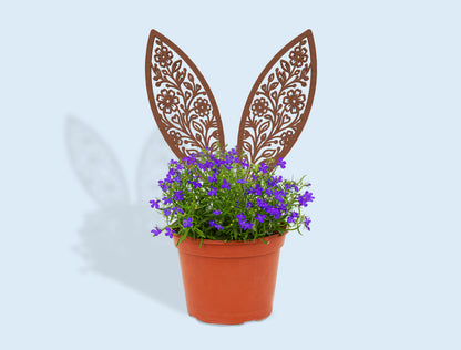 Bunny Ear Plant Stakes SVG Bundle Easter Garden for Glowforge and xTool