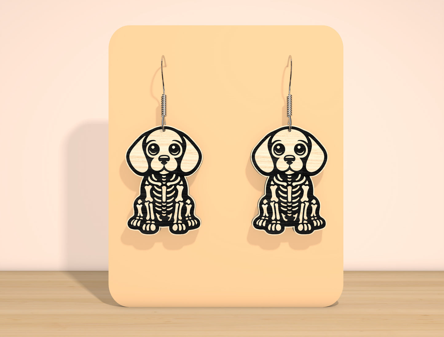Skeleton Dog Earrings SVG Bundle for Glowforge xTool LightBurn