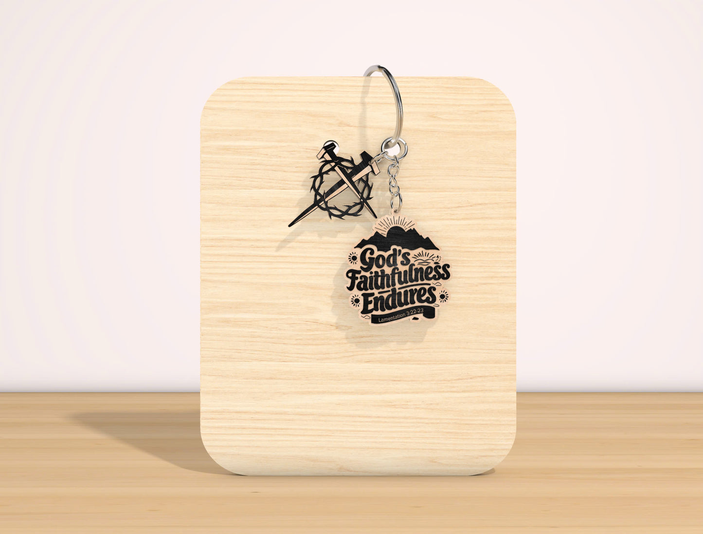 Christian Bible Verse Keychain SVG Inspirational Faith for Glowforge
