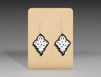 Cute Halloween Ghost Earrings SVG Bundle 17 Designs for Glowforge xTool LightBurn