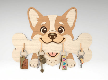 Dog Key Holder SVG Bundle for xTool, Glowforge, or LightBurn