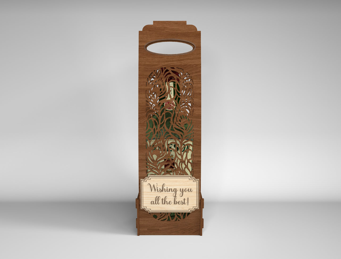Wooden Wine Bottle Gift Box Bundle SVG Laser Cut File for xTool and Glowforge
