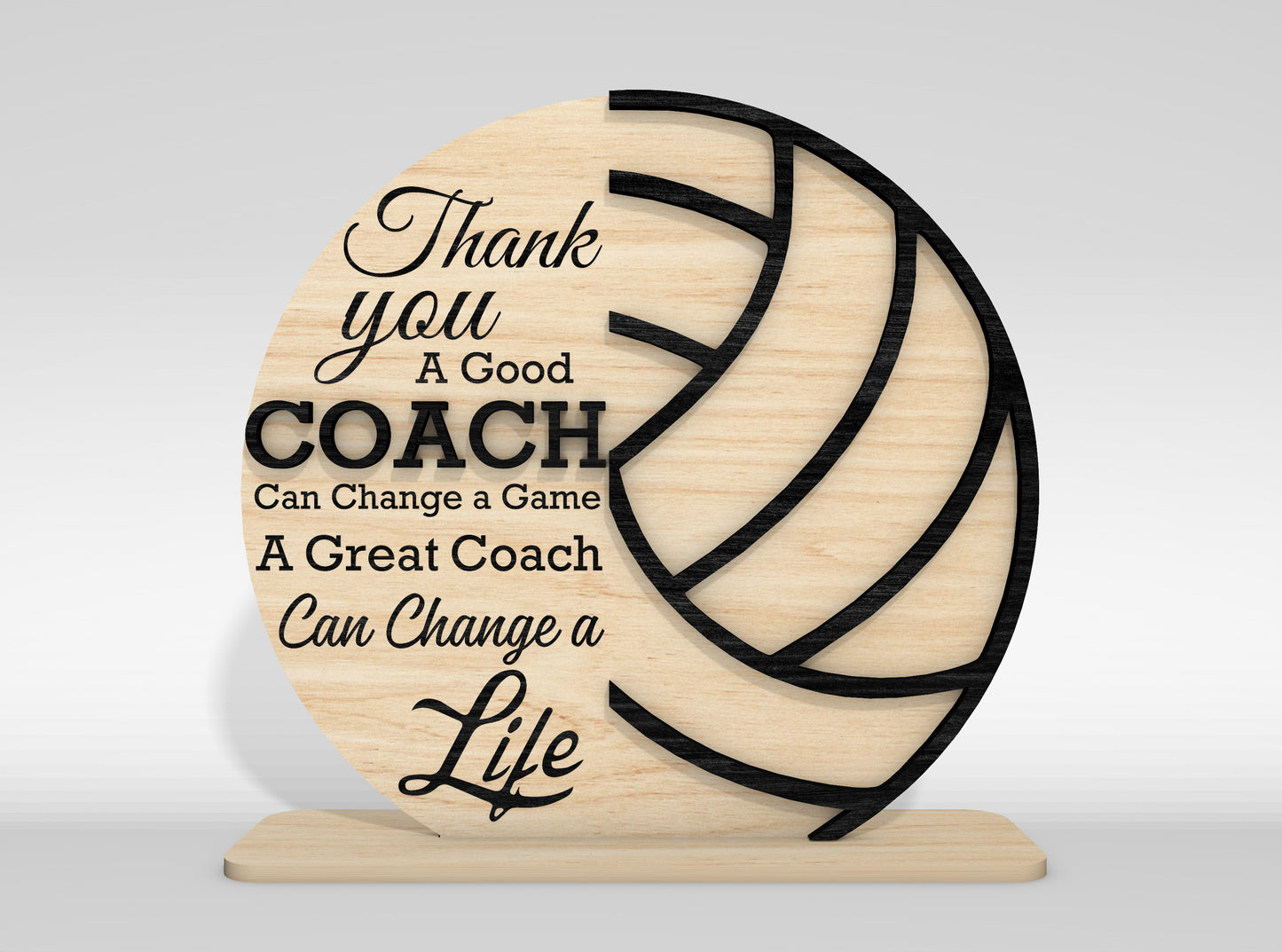 Thank You Coach Sign SVG Bundle for Glowforge and LightBurn