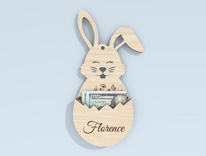 Personalized Easter Bunny Money Holder SVG Bundle for Glowforge