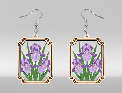 Floral Earring SVG Bundle Laser Cut File for xTool and Glowforge