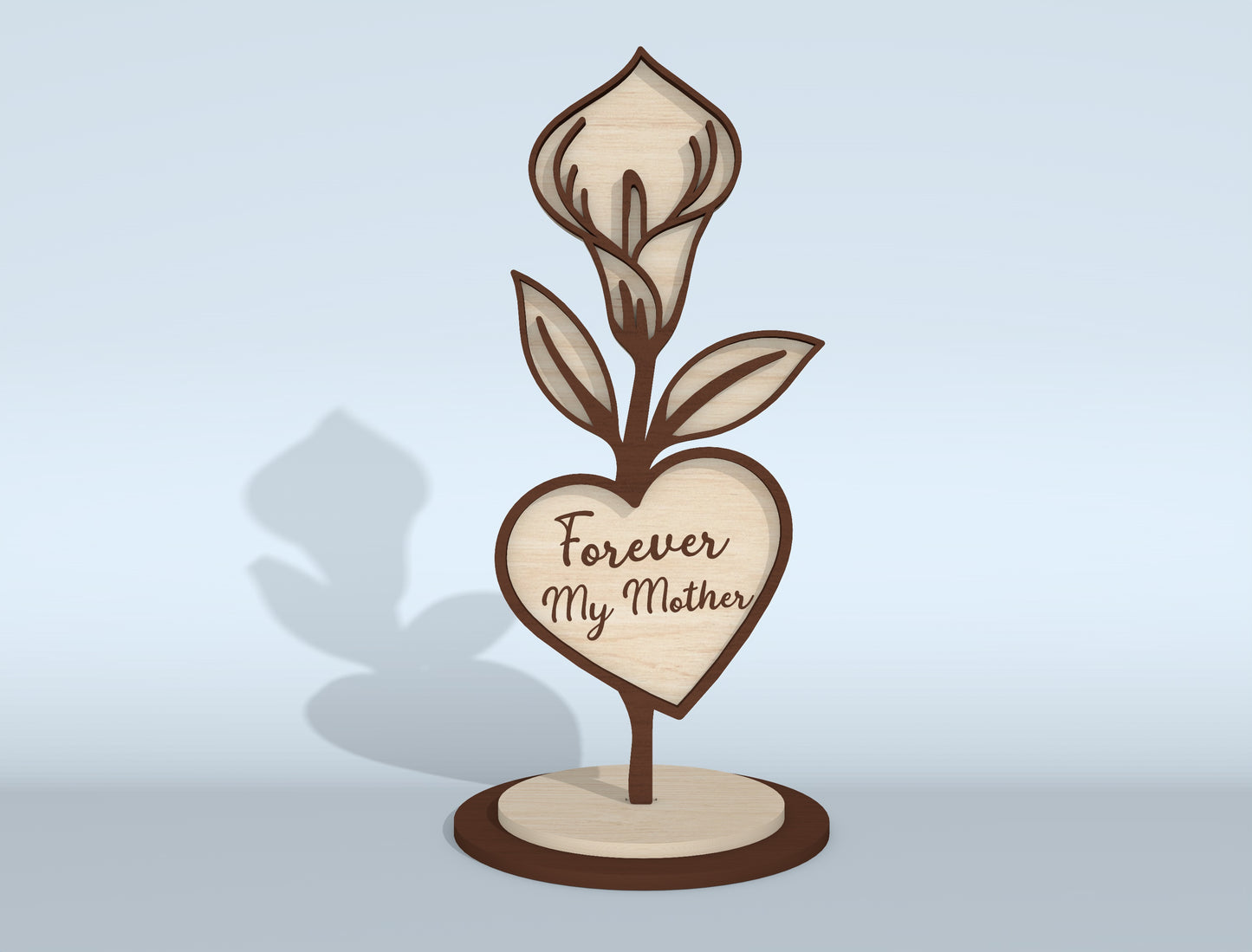 Mother's Day Flower Heart Sign SVG Bundle 16 Designs for LightBurn