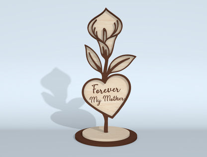 Mother's Day Flower Heart Sign SVG Bundle 16 Designs for LightBurn