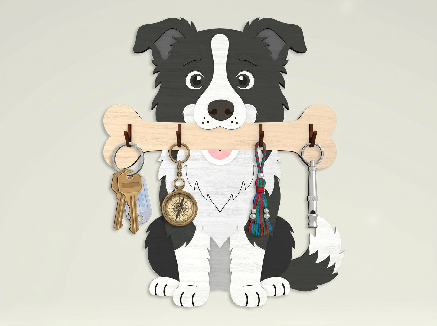 Personalized Dog Key Holder SVG Bundle for Glowforge and LightBurn