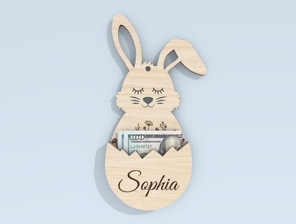 Personalized Easter Bunny Money Holder SVG Bundle for Glowforge