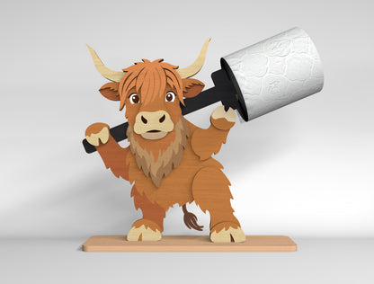 Farm Animal Toilet Paper Holder SVG Bundle for Glowforge and LightBurn