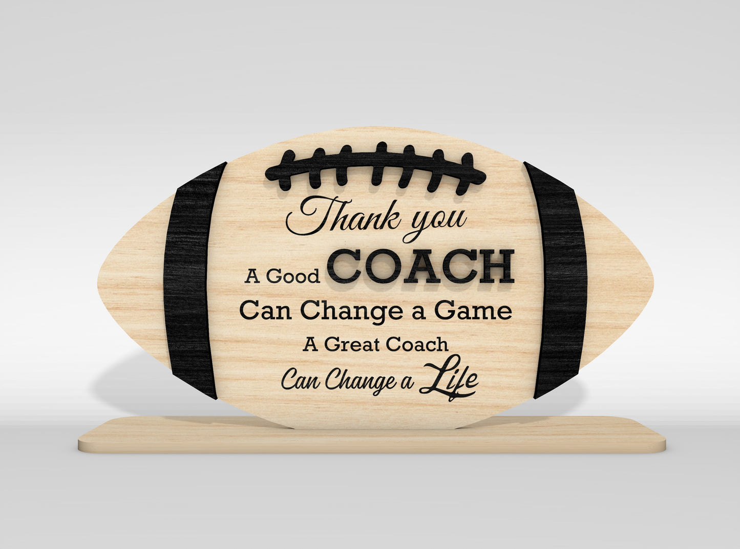 Thank You Coach Sign SVG Bundle for Glowforge and LightBurn
