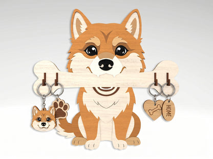 Dog Breed Key Holder SVG Bundle for Glowforge and LightBurn