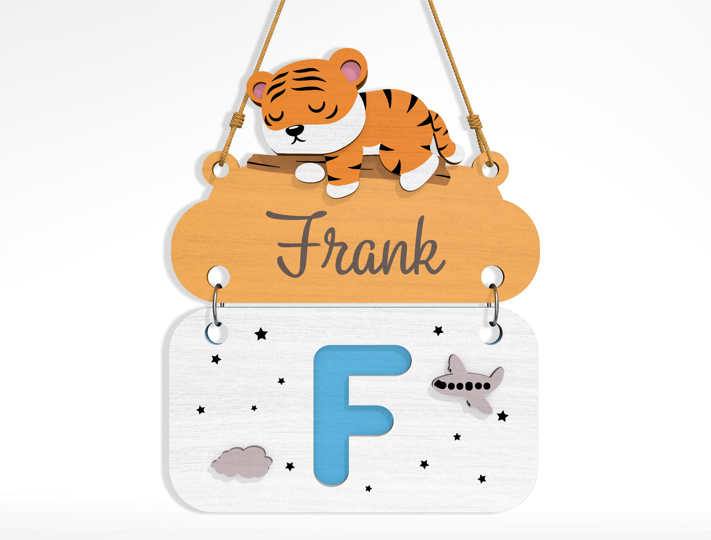 Alphabet Name Sign SVG Bundle File for Glowforge and xTool