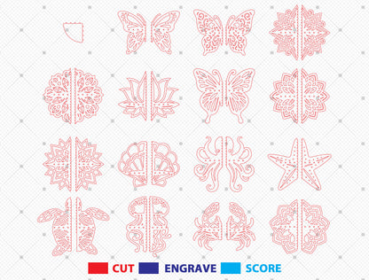 Butterfly Wall Shelf SVG Bundle for Glowforge and xTool