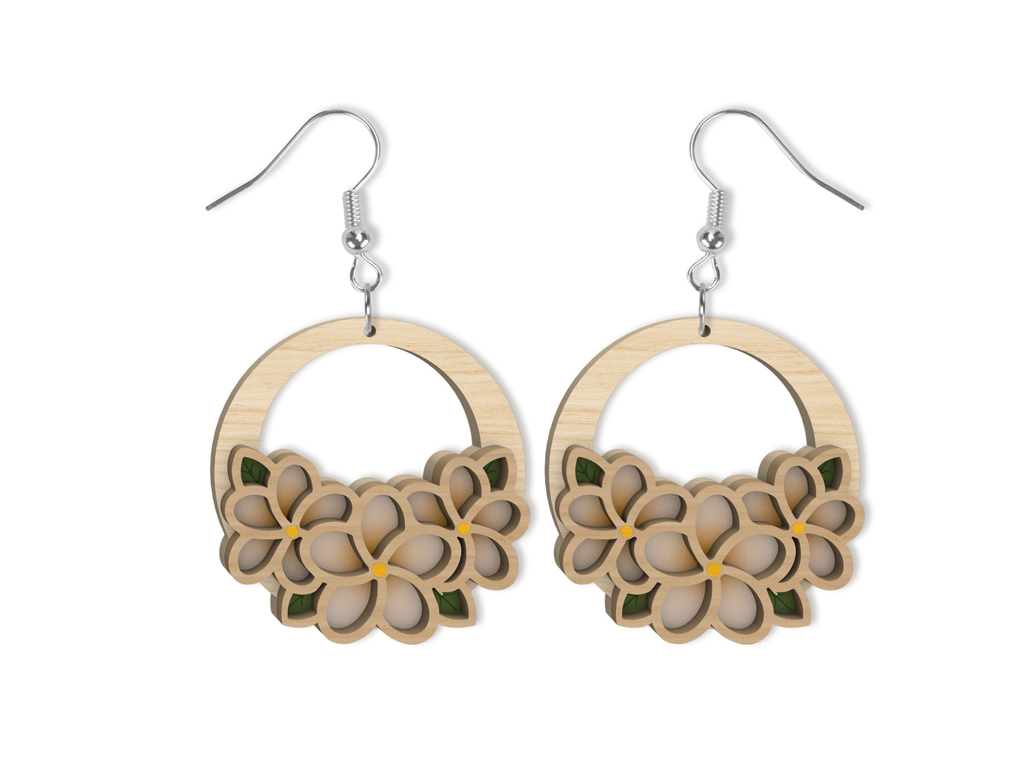 Floral Teardrop Earring SVG Bundle Spring Flower Jewelry Laser Cut File for xTool and Glowforge