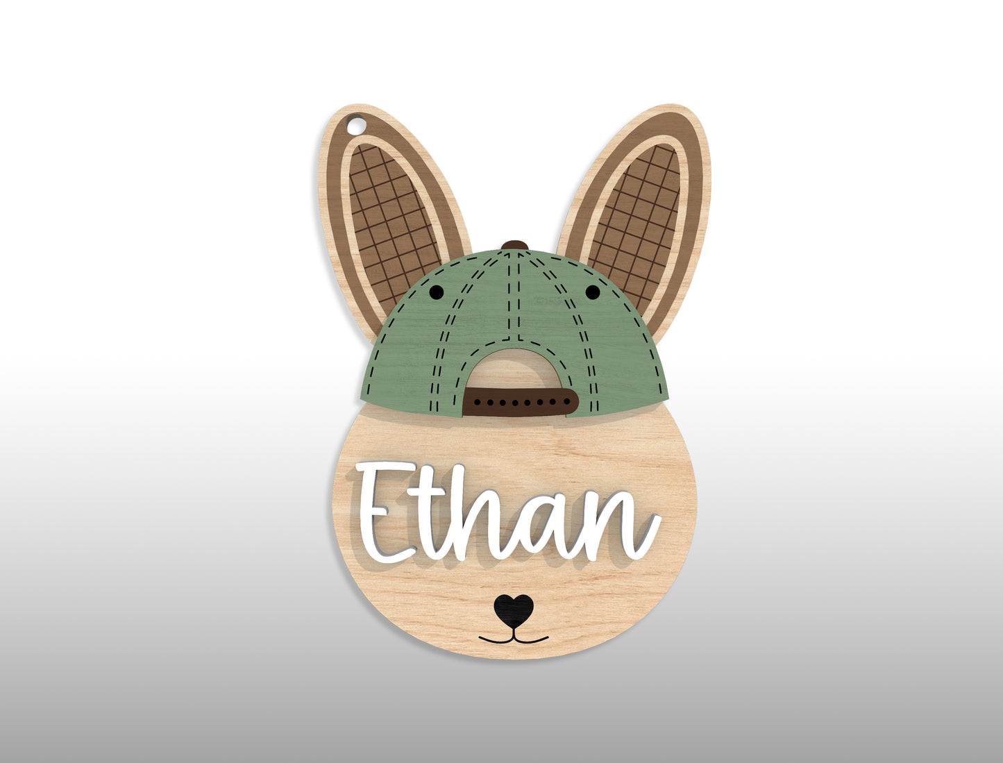 Personalized Easter Bunny Name Tag SVG 18 Designs for Glowforge and xTool